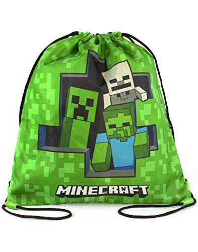 Minecraft Zombie Creeper Skelettgrün Kordelzug Swim Tasche von Minecraft