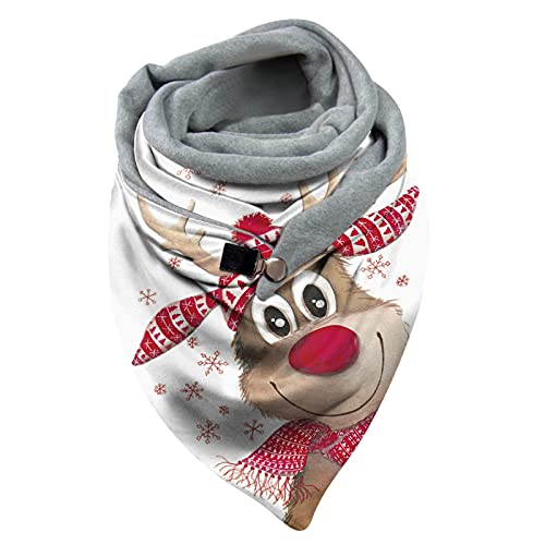 Loop Schal Damen Schlauchschal Baumwolle Dreieckstuch Herbst Winter Warm Weihnachten Drucken Scarf Kuschelige und Wunderschöne Elegant Herbst Halstuch Schlauchschal von Minenany
