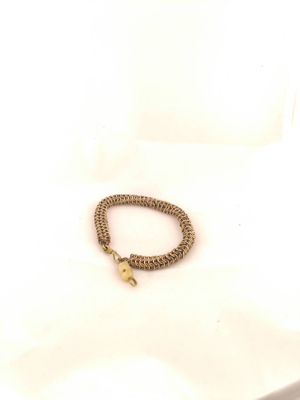Chainmail Armband Rohrmesh Aus Kupfer Und Messing von MineralNProduction