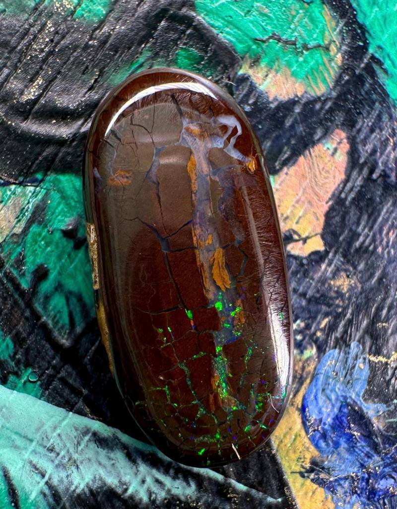 Boulder Opal Aus Australien/Edelstein Schmuckstein Für Ring Kette Armband Armreif Schmuck Mineralien Heilsteine von MineralienVitrine2