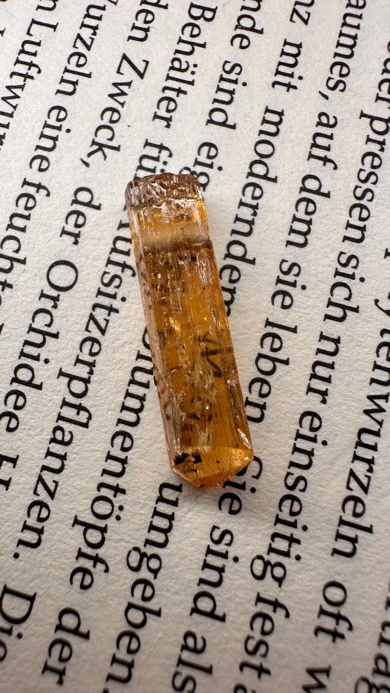 Seltener Gebohrter Imperial Topas Kristall Anhänger Aus Brasilien/Edelstein Mineralien Heilstein Schmuck Topaz von MineralienVitrine2
