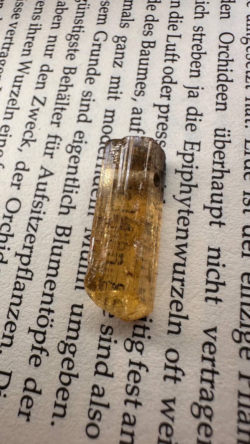 Seltener Gebohrter Imperial Topas Kristall Anhänger Aus Brasilien/Edelstein Mineralien Heilstein Schmuck Topaz von MineralienVitrine2