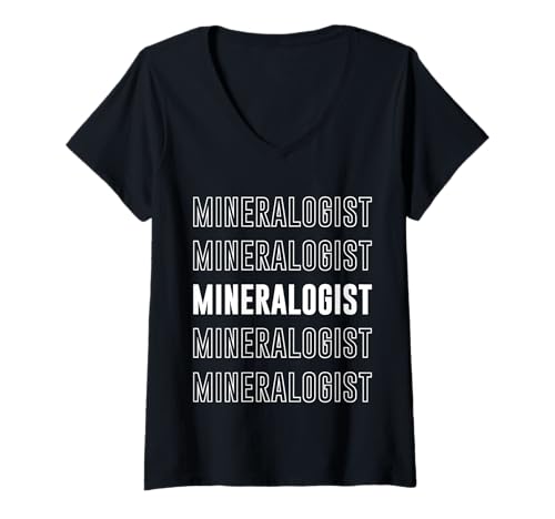 Damen Mineraloge T-Shirt mit V-Ausschnitt von Mineralogist Apparel