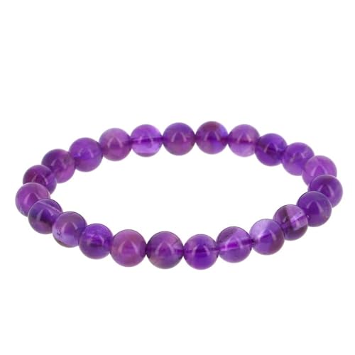 Minéraux et Cristaux Dieses Armband aus Amethyst aus Naturstein, erhältlich in 6, 8 oder 10 mm großen Perlen. Alle unsere Armbänder sind garantiert echter Stein und die Qualität AA oder AAA., Taille von Minéraux et Cristaux