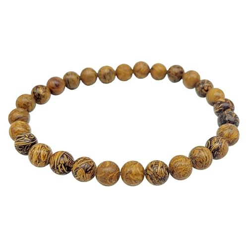 Minéraux et Cristaux Dieses Armband aus Mariam-Jaspis aus Naturstein, erhältlich in 6, 8 oder 10 mm großen Perlen. Unsere Armbänder sind garantiert echter Stein und die Qualität AA oder AAA., Taille von Minéraux et Cristaux