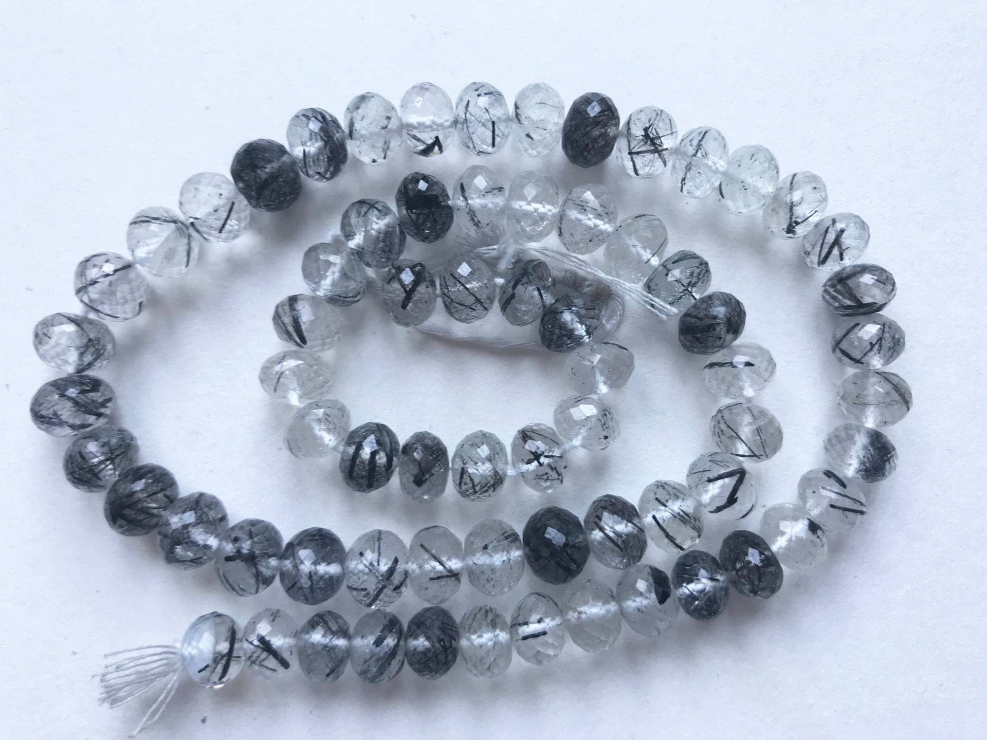 16" Atemberaubende Rutilated Quarz Roundelles Facettierten Perlen Strang 16" Atemberaubende Rutilated Quarz Roundelles Facettierten Perlen Strang von Mines2Markets