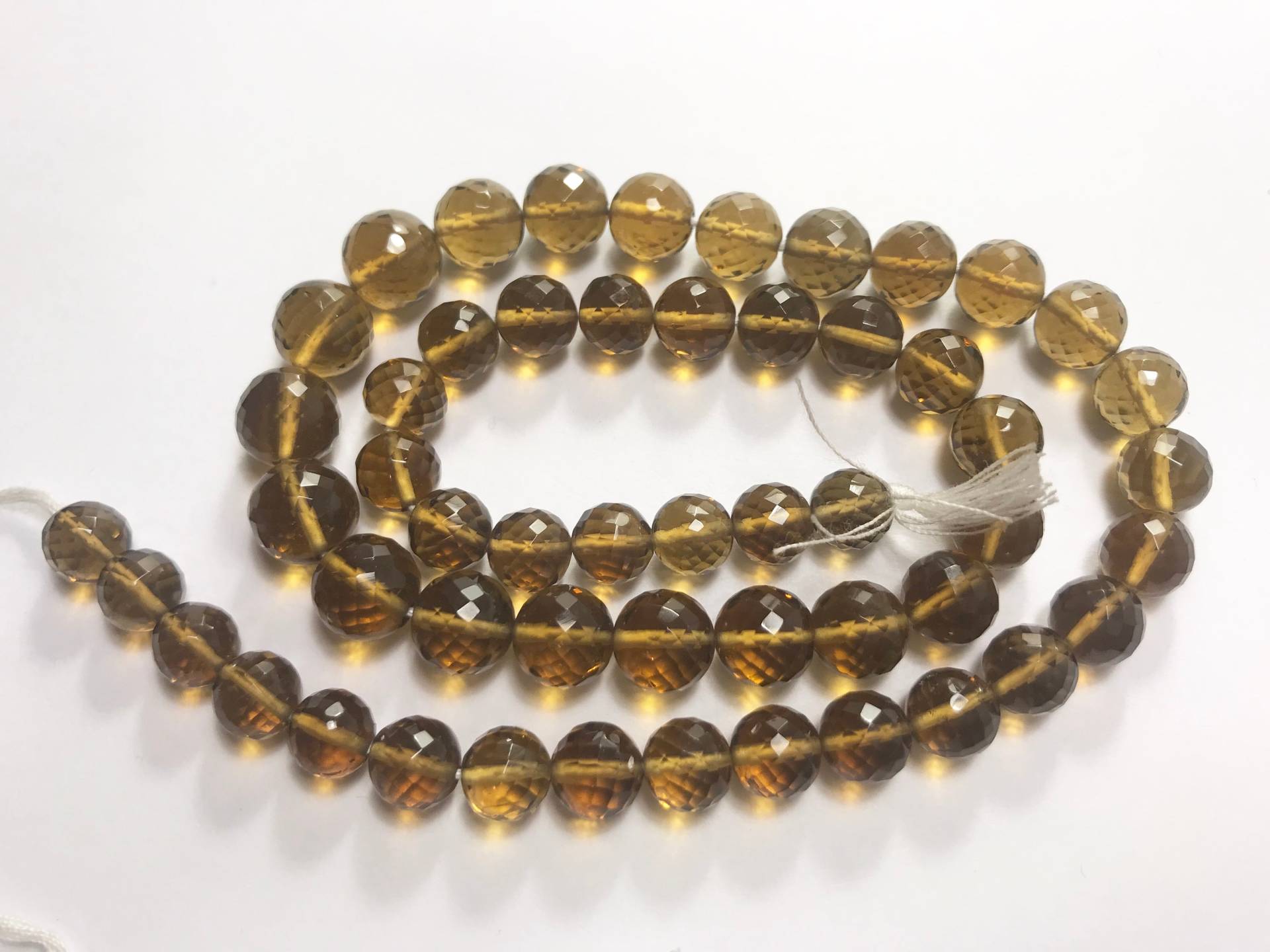 16 "Natural Gem Qualität Halb-Edelstein-Cognac-Quarz Facettierte Rundellen Perlen 16 "Natural Gem Qualität Halb-Edelstein-Cognac-Quarz Facettierte Rundellen Perlen von Mines2Markets