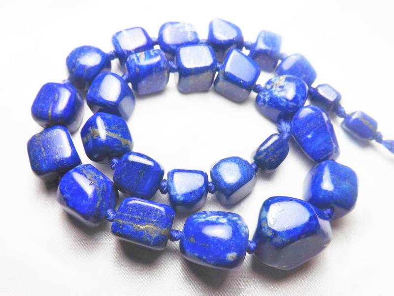 Klobige Abgestufte Wäschetrockner Lapislazuli Perlen Strang Kette Afghanistan Lp1008 von Mines2Markets