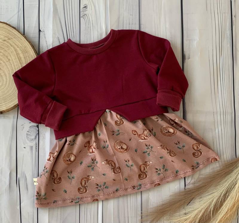Pulloverkleid Für Mädchen | Kleid Sweaterkleid Girlysweater von MinesTextildesign