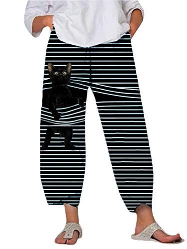 Minetom Damen 7/8 Jogginghose Haremshose Baggy Mit Taschen Pumphose Sommerhose Leichte Yoga Freizeithose Tierdruck Strand Hose A Weiß Katze 2 L Minetom Damen 7/8 Jogginghose Haremshose Baggy Mit Taschen Pumphose Sommerhose Leichte Yoga Freizeithose Tierdruck Strand Hose A Weiß Katze 2 L von Minetom