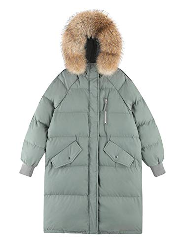 Minetom Damen Daunenjacke Lang Mantel Daunenmantel Steppmantel Wintermantel Mit Kapuze Winter Warm Parka Winddicht Jacke Steppjacke Trenchcoat Übergröße Z Grün 42 Minetom Damen Daunenjacke Lang Mantel Daunenmantel Steppmantel Wintermantel Mit Kapuze Winter Warm Parka Winddicht Jacke Steppjacke Trenchcoat Übergröße Z Grün 42 von Minetom