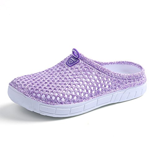 Minetom Damen Gartenclogs Clogs Pantoletten Frauen Sommer Strand Badeschuhe Atmungsaktiv Hausschuhe mit rutschfest Weiche Sohle Flip Flops Wasserschuhe Violett EU 41 Minetom Damen Gartenclogs Clogs Pantoletten Frauen Sommer Strand Badeschuhe Atmungsaktiv Hausschuhe mit rutschfest Weiche Sohle Flip Flops Wasserschuhe Violett EU 41 von Minetom