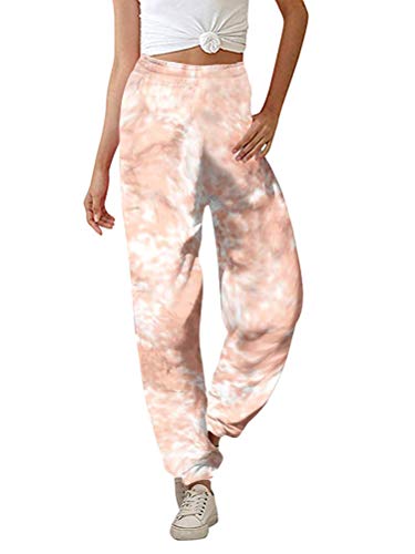 Minetom Damen Jogginghose Sporthose Elastischer Bund Traininghose mit Taschen Sweathose Freizeithosen Langhosen Mode Hohe Taille Regenbogen Tie-Dye Fitnesshosen D Orange M Minetom Damen Jogginghose Sporthose Elastischer Bund Traininghose mit Taschen Sweathose Freizeithosen Langhosen Mode Hohe Taille Regenbogen Tie-Dye Fitnesshosen D Orange M von Minetom