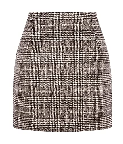 Minetom Damen Kariert Röcke Büro Rock Bleistift Figurbetont Minirock Mit Plaid A Linie Hohe Taille Herbstrock Herbst Kurze Freizeitrock Bleistiftrock Arbeitsrock A Kaffee L Minetom Damen Kariert Röcke Büro Rock Bleistift Figurbetont Minirock Mit Plaid A Linie Hohe Taille Herbstrock Herbst Kurze Freizeitrock Bleistiftrock Arbeitsrock A Kaffee L von Minetom