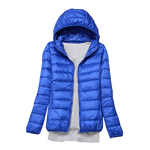 Minetom Damen Leichte Daunenjacke Mit Kapuze Steppjacke Leichter Daunenmantel Daunen Winterjacke Leicht Ultraleichte Frauen Federleichte Softdaunenjacke Übergangsjacke Herbst A Dunkelblau 3XL von Minetom