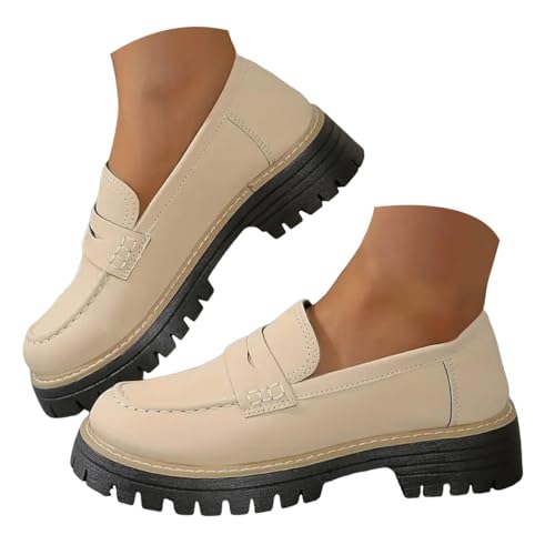 Minetom Damen Loafer Bequeme Mokassins Slippers Niedrige Schuhe Klassische Loafer Business Schuhe Mit Dicker Sohle A Aprikose 40 EU Minetom Damen Loafer Bequeme Mokassins Slippers Niedrige Schuhe Klassische Loafer Business Schuhe Mit Dicker Sohle A Aprikose 40 EU von Minetom
