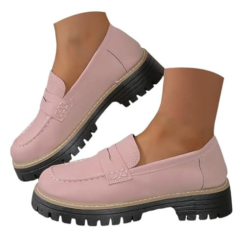 Minetom Damen Loafer Bequeme Mokassins Slippers Niedrige Schuhe Klassische Loafer Business Schuhe Mit Dicker Sohle A Rosa 41 EU Minetom Damen Loafer Bequeme Mokassins Slippers Niedrige Schuhe Klassische Loafer Business Schuhe Mit Dicker Sohle A Rosa 41 EU von Minetom