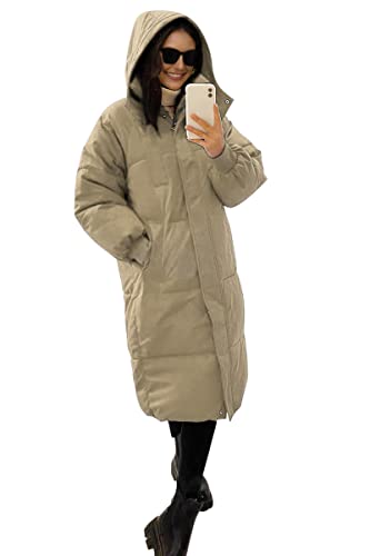 Minetom Damen Mantel Lang Steppmantel Daunenmantel Winterjacke Wintermantel Warm Winddicht Jacke Parka Steppjacke Steppmantel Mit Kapuze Taschen Khaki M Minetom Damen Mantel Lang Steppmantel Daunenmantel Winterjacke Wintermantel Warm Winddicht Jacke Parka Steppjacke Steppmantel Mit Kapuze Taschen Khaki M von Minetom