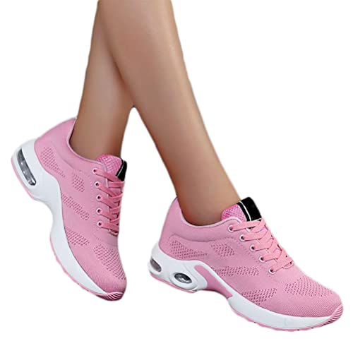 Minetom Damen Mesh Laufschuhe Turnschuhe Sportschuhe Sneaker Running Tennis Schuhe Straßenlaufschuhe Dämpfung Leichtgewichts Atmungsaktiv Walkingschuhe Outdoor Fitness Jogging B1 Rosa 38 EU von Minetom