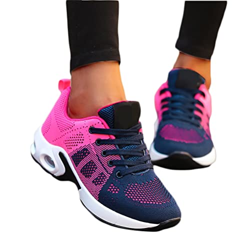 Minetom Damen Mesh Laufschuhe Turnschuhe Sportschuhe Sneaker Running Tennis Schuhe Straßenlaufschuhe Dämpfung Leichtgewichts Atmungsaktiv Walkingschuhe Outdoor Fitness Jogging B2 Marine 36 EU von Minetom