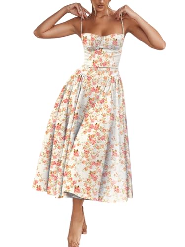 Minetom Damen Sommer Langes Kleid Ärmellose Boot Hals Korsett Bustier Midi Kleid Hochzeit Cocktail Brautkleid Spaghetti Kleider Prinzessin Brautjungfer Kleid A2 Rot S Minetom Damen Sommer Langes Kleid Ärmellose Boot Hals Korsett Bustier Midi Kleid Hochzeit Cocktail Brautkleid Spaghetti Kleider Prinzessin Brautjungfer Kleid A2 Rot S von Minetom