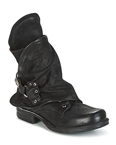 Minetom Damen Stiefeletten Worker Boots Übergrößen Schwarz 36 EU von Minetom