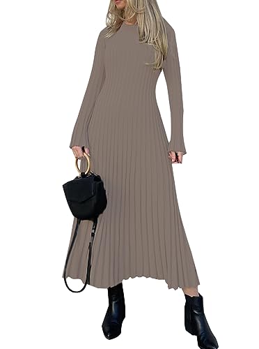 Minetom Damen Strickkleid Wickelkleid Pulloverkleid Casual Rundhals Langarm Lang Abendkleid Partykleid Winterkleid Elegant A-Linie Maxi Kleider A Grau M Minetom Damen Strickkleid Wickelkleid Pulloverkleid Casual Rundhals Langarm Lang Abendkleid Partykleid Winterkleid Elegant A-Linie Maxi Kleider A Grau M von Minetom