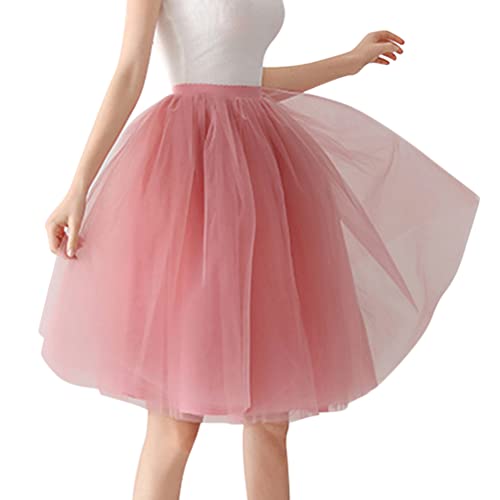 Minetom Damen Tüllrock 50Er Rockabilly Petticoat Retro Tutu Ballet Cosplay Prom Abendkleider Karneval Unterrock Rock Kurz Tanzen Minirock Mesh Ballettrock A Rosa 03 One Size Minetom Damen Tüllrock 50Er Rockabilly Petticoat Retro Tutu Ballet Cosplay Prom Abendkleider Karneval Unterrock Rock Kurz Tanzen Minirock Mesh Ballettrock A Rosa 03 One Size von Minetom