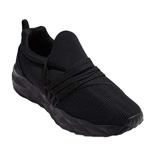 Minetom Damen Turnschuhe Atmungsaktiv Laufschuhe Leichtgewichts Sportschuhe Freizeitschuhe Straßenlaufschuhe Sneaker Trainer Joggingschuhe Walkingschuhe Schwarz 40 EU von Minetom