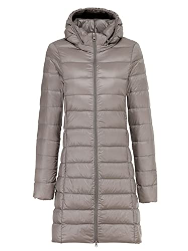 Minetom Damen Winter Jacken Lang Warm Daunenmantel mit Abnehmbare Kapuze Leicht Übergangsjacke Parka Mantel Langarm Daunenjacke A Khaki M Minetom Damen Winter Jacken Lang Warm Daunenmantel mit Abnehmbare Kapuze Leicht Übergangsjacke Parka Mantel Langarm Daunenjacke A Khaki M von Minetom