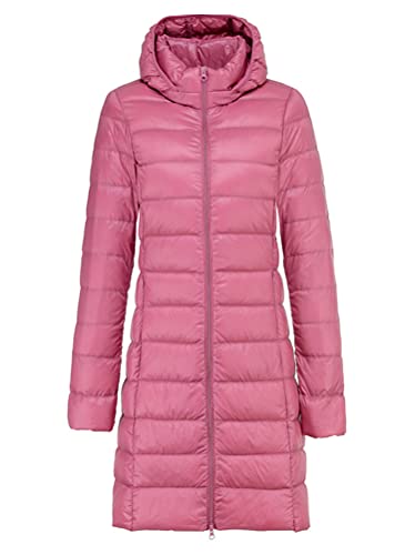 Minetom Damen Winter Jacken Lang Warm Daunenmantel mit Abnehmbare Kapuze Leicht Übergangsjacke Parka Mantel Langarm Daunenjacke A Rosa XS Minetom Damen Winter Jacken Lang Warm Daunenmantel mit Abnehmbare Kapuze Leicht Übergangsjacke Parka Mantel Langarm Daunenjacke A Rosa XS von Minetom
