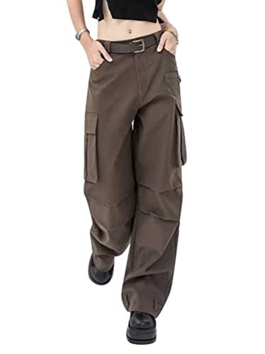 Minetom Freizeithosen Damen Cargo Hose Sweathose Jogginghose Sporthose Cargohose Multi Taschen Sport Hosen Wanderhose Outdoorhose Streetwear J Braun L von Minetom