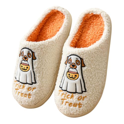 Minetom Hausschuhe Gesicht Damen Herren Halloween Plüsch Slippers Frauen Bequeme Warme Pantoffeln Trendiger Slipper Drinnen Und Draußen B Stil 07 41/42 EU von Minetom
