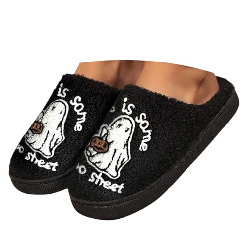Minetom Hausschuhe Gesicht Damen Herren Halloween Plüsch Slippers Frauen Bequeme Warme Pantoffeln Trendiger Slipper Drinnen Und Draußen B Stil 09 41/42 EU von Minetom