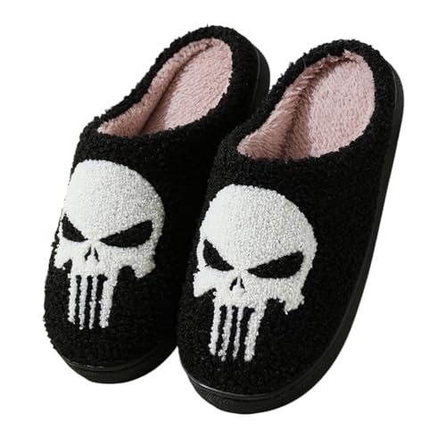 Minetom Hausschuhe Gesicht Damen Herren Halloween Plüsch Slippers Frauen Bequeme Warme Pantoffeln Trendiger Slipper Drinnen Und Draußen C Stil 08 41/42 EU von Minetom