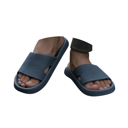 Minetom Herren Badeschuhe Hausschuhe Slippers Sommer Cozy Slide Pantoletten Badelatschen Strand Indoor/Outdoor Rutschfest Baden Einfarbig Wolke Schlappen A Marine 42/43 EU Minetom Herren Badeschuhe Hausschuhe Slippers Sommer Cozy Slide Pantoletten Badelatschen Strand Indoor/Outdoor Rutschfest Baden Einfarbig Wolke Schlappen A Marine 42/43 EU von Minetom