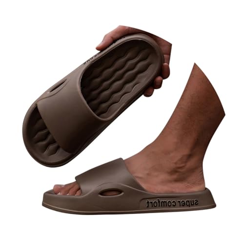 Minetom Herren Badeschuhe Hausschuhe Slippers Sommer Cozy Slide Pantoletten Badelatschen Strand Indoor/Outdoor Rutschfest Baden Einfarbig Wolke Schlappen B Braun 44/45 EU Minetom Herren Badeschuhe Hausschuhe Slippers Sommer Cozy Slide Pantoletten Badelatschen Strand Indoor/Outdoor Rutschfest Baden Einfarbig Wolke Schlappen B Braun 44/45 EU von Minetom