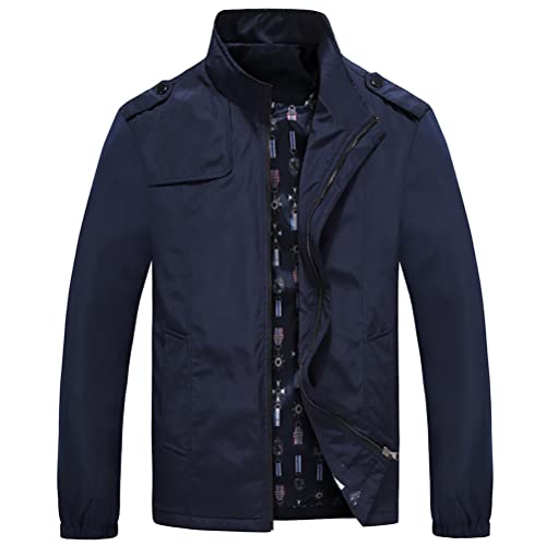 Minetom Herren Jacke mit Stehkragen Übergangsjacke Herbst Freizeit Sportjacke Bomberjacke C Marine 4XL Minetom Herren Jacke mit Stehkragen Übergangsjacke Herbst Freizeit Sportjacke Bomberjacke C Marine 4XL von Minetom