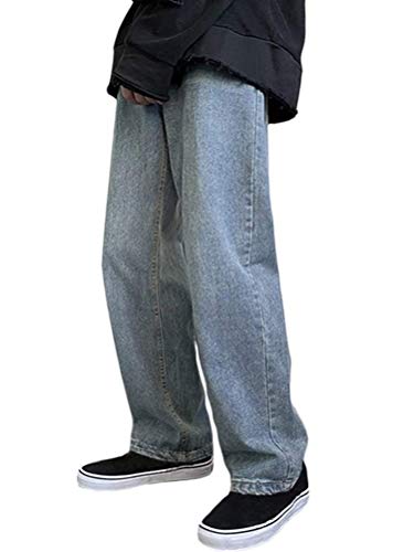 Minetom Herren Jeans Casual Relaxed Fit Jeanshose Denim Hosen Baggy Jeans Hose mit Weitem Bein Straight Leg Vintage Streetwear Z2 Blau XL Minetom Herren Jeans Casual Relaxed Fit Jeanshose Denim Hosen Baggy Jeans Hose mit Weitem Bein Straight Leg Vintage Streetwear Z2 Blau XL von Minetom