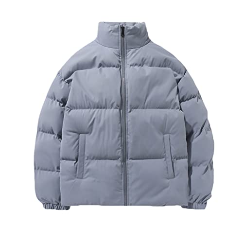 Minetom Herren Oversized Fit Pufferjacke mit breitem Stehkragen Wattierte Jacke Outdoor Winterjacke Cropped Mens Puffer Kurze Steppjacke Quilted Jacket B Grau XL Minetom Herren Oversized Fit Pufferjacke mit breitem Stehkragen Wattierte Jacke Outdoor Winterjacke Cropped Mens Puffer Kurze Steppjacke Quilted Jacket B Grau XL von Minetom