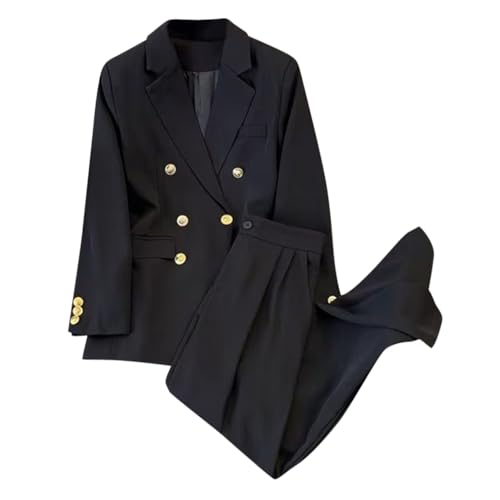 Minetom Hosenanzug Damen Anzug Set Zweiteiliger Elegant Revers Büro Business Outfit Blazer Hose 2-teilig Langarm Anzugjacke Hosen A Schwarz M Minetom Hosenanzug Damen Anzug Set Zweiteiliger Elegant Revers Büro Business Outfit Blazer Hose 2-teilig Langarm Anzugjacke Hosen A Schwarz M von Minetom