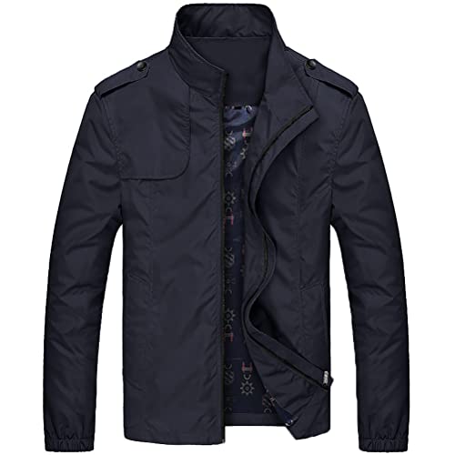 Minetom Jacke Herren Bomberjacke Langarm Übergangsjacke Leichte Fliegerjacke Stehkragen Pilotenjacke Herbst Frühling Business Blouson mit Taschen C Schwarz S Minetom Jacke Herren Bomberjacke Langarm Übergangsjacke Leichte Fliegerjacke Stehkragen Pilotenjacke Herbst Frühling Business Blouson mit Taschen C Schwarz S von Minetom
