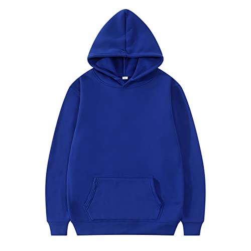 Minetom Jogginganzug Unisex Herren Damen Trainingsanzug Hoodie Und Trainingshose Joggingsuit Einfarbig Freizeitanzug Herbst Und Winter Hausanzug Sportswear Zweiteiliger B Blau 3XL von Minetom