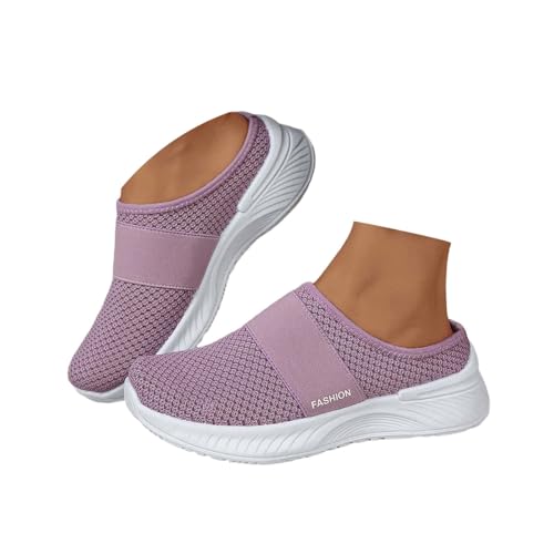 Minetom Orthopädische Hausschuhe Damen Clogs Pantoletten Air Cushion Freizeit Atmungsaktiv Sandals Gesundheitsschuhe Slip on Walkingschuhe Mesh Sandalen Schuhe A Violett 42 EU Minetom Orthopädische Hausschuhe Damen Clogs Pantoletten Air Cushion Freizeit Atmungsaktiv Sandals Gesundheitsschuhe Slip on Walkingschuhe Mesh Sandalen Schuhe A Violett 42 EU von Minetom