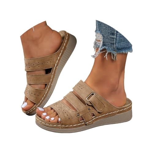 Minetom Orthopädische Sandalen Damen Sommer Pantoletten Rutschfeste Offener Hausschuhe Leicht Bequem Slipper Plateau A Khaki 40 EU Minetom Orthopädische Sandalen Damen Sommer Pantoletten Rutschfeste Offener Hausschuhe Leicht Bequem Slipper Plateau A Khaki 40 EU von Minetom