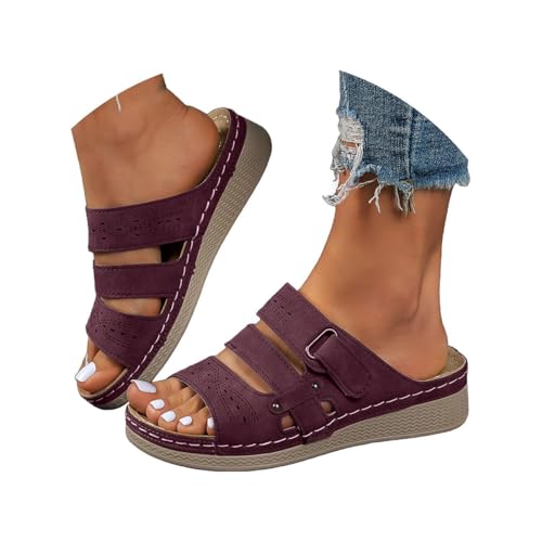 Minetom Orthopädische Sandalen Damen Sommer Pantoletten rutschfeste Offener Hausschuhe Leicht Bequem Slipper Plateau A Rot 39 EU Minetom Orthopädische Sandalen Damen Sommer Pantoletten rutschfeste Offener Hausschuhe Leicht Bequem Slipper Plateau A Rot 39 EU von Minetom
