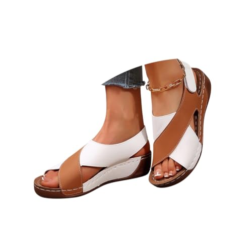 Minetom Sandalen Damen Sommer Orthopädische Cross Strap Freizeit Plateau Slingback Sandaletten Römersandalen Bequeme Wandersandalen A1 Braun 39 EU Minetom Sandalen Damen Sommer Orthopädische Cross Strap Freizeit Plateau Slingback Sandaletten Römersandalen Bequeme Wandersandalen A1 Braun 39 EU von Minetom