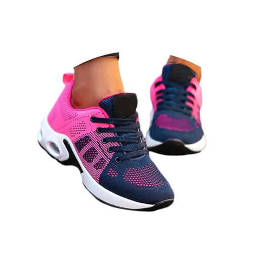 Minetom Sneaker Damen Mesh Laufschuhe Turnschuhe Sportschuhe Running Tennis Straßenlaufschuhe Leichtgewichts Atmungsaktiv Walkingschuhe Outdoor Fitness Jogging Schuhe B2 Marine 39 EU von Minetom