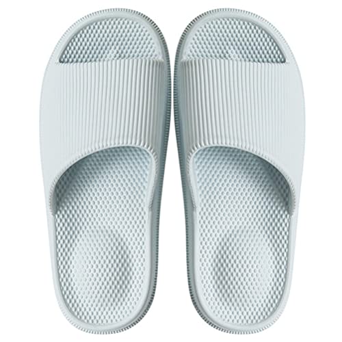 Minetom Sommer Hausschuhe Badelatschen Dusch-Badeschuhe rutschfest Frauen Männer Slipper G Hellblau 36/37 EU von Minetom