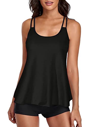 Minetom Tankini Damen Bauchweg Bademode Set Zweiteilig Badeanzug Strand Schwimmanzug Swimsuits Bikini Tank Top Shorts Oberteile und Badeshorts E Schwarz 3 S Minetom Tankini Damen Bauchweg Bademode Set Zweiteilig Badeanzug Strand Schwimmanzug Swimsuits Bikini Tank Top Shorts Oberteile und Badeshorts E Schwarz 3 S von Minetom